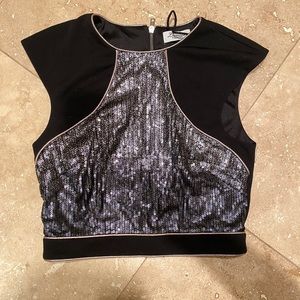 Lumier by Bariano Sequins Crop Top